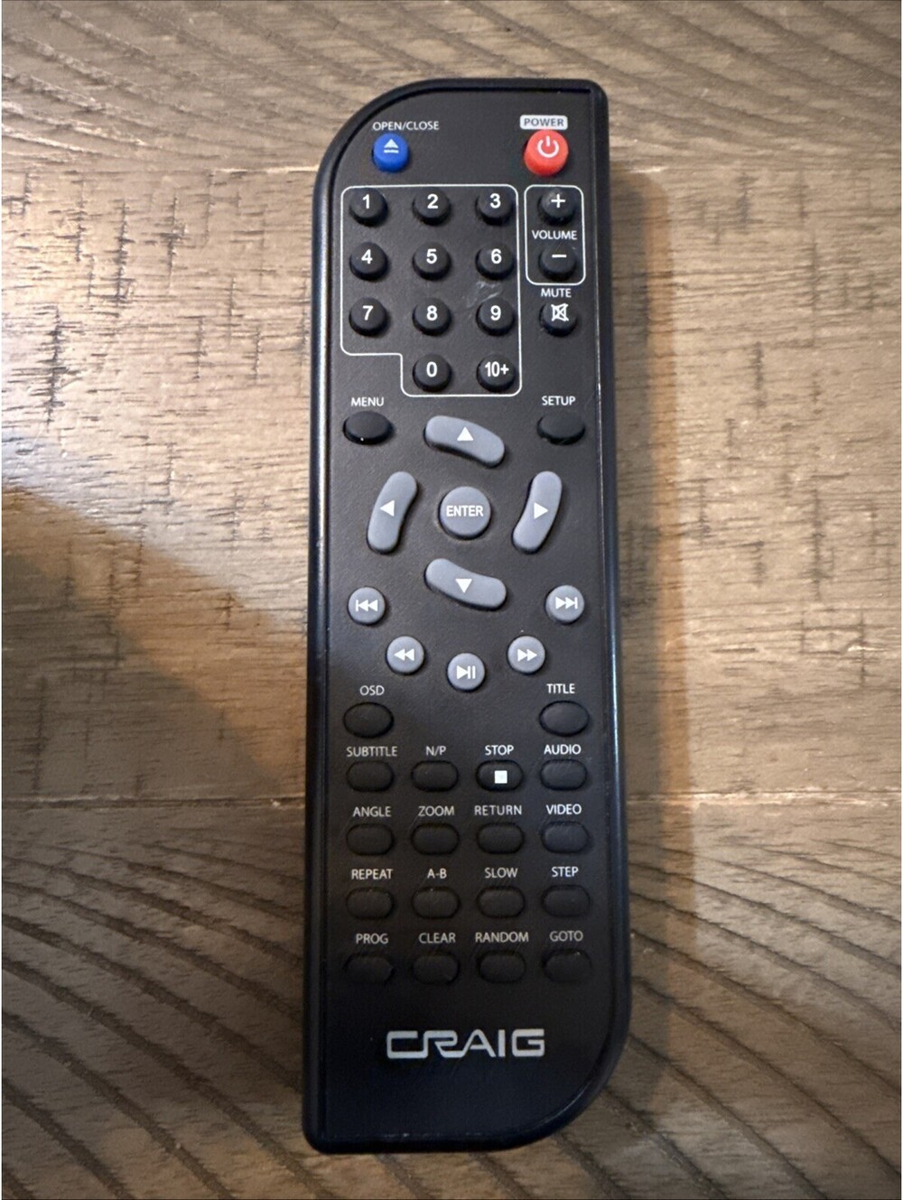Craig Black Wireless Handheld Remote Control For Craig CVD401A DVD Player Works!